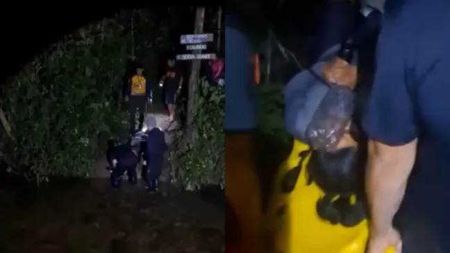 Grupo de amigos resgata mulher que caiu em trilha na Serra Grande