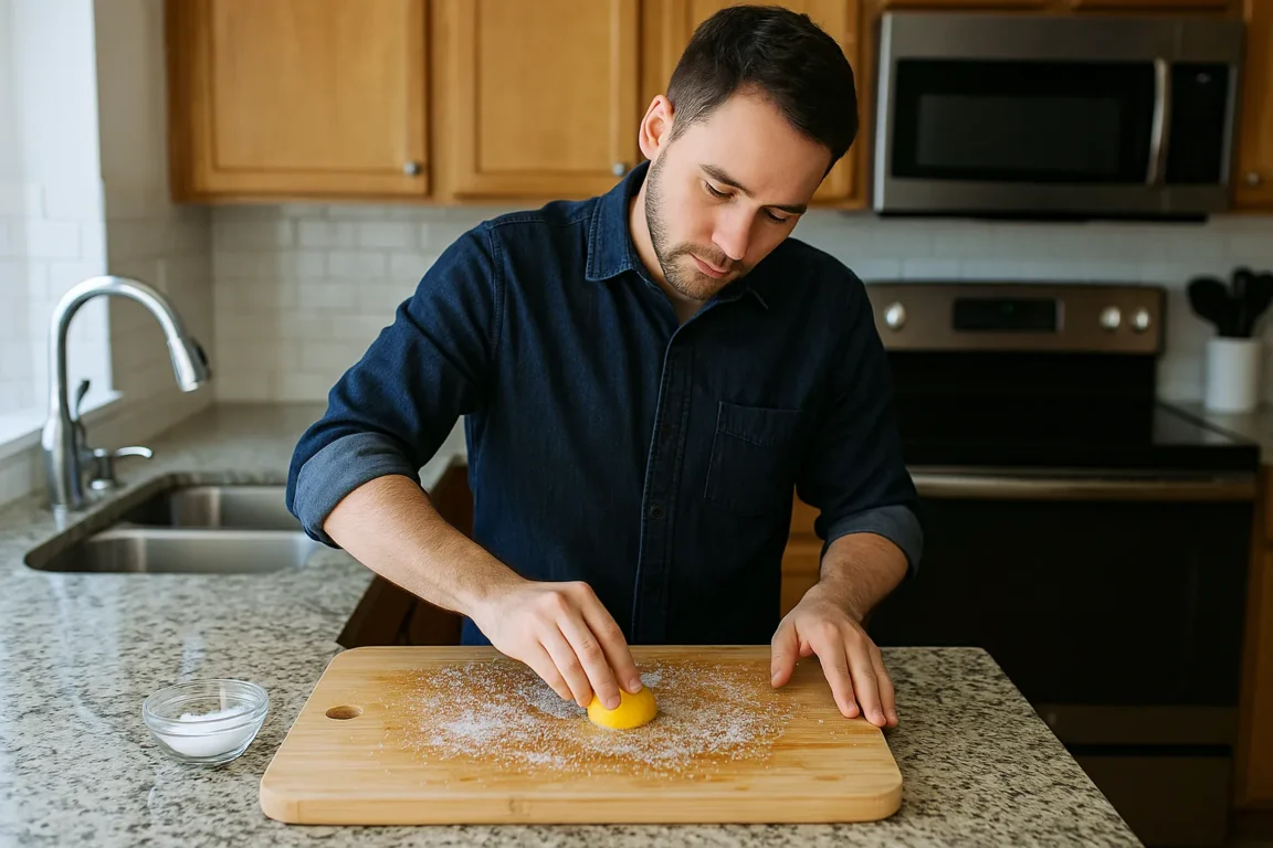 Veja como desinfetar tábua de carne com ingredientes naturais em segundos