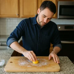 Veja como desinfetar tábua de carne com ingredientes naturais em segundos