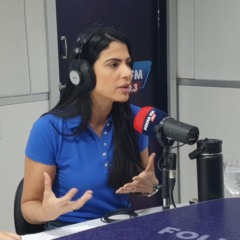  A deputada estadual Catarina Guerra (União) no Agenda da Semana (Foto: Redação/FolhaBV)
