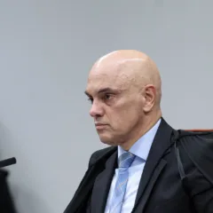 O ministro Alexandre de Moraes durante interrogatório da trama golpista (Foto: Gustavo Moreno/STF)
