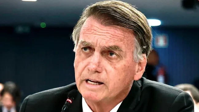 O ex-presidente Jair Bolsonaro durante interrogatório no STF (Foto: Fellipe Sampaio/STF)