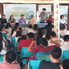 O evento, realizado na Escola Estadual Indígena Júlio Pereira, na comunidade de Uiramutã (Foto: Divulgação) 