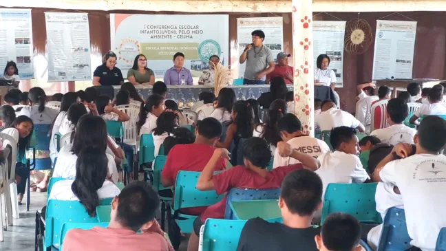 O evento, realizado na Escola Estadual Indígena Júlio Pereira, na comunidade de Uiramutã (Foto: Divulgação) 