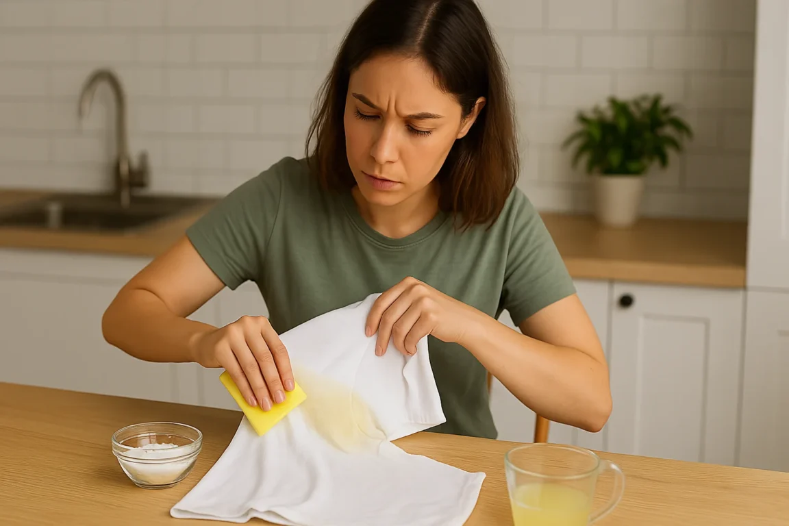 2 receitas caseiras para tirar manchas de desodorante da camiseta