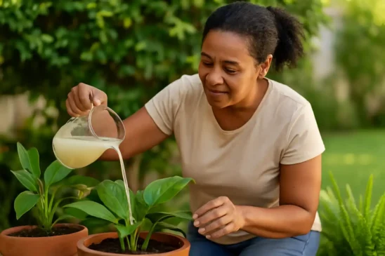 Como usar água de arroz para fortalecer as raízes das plantas