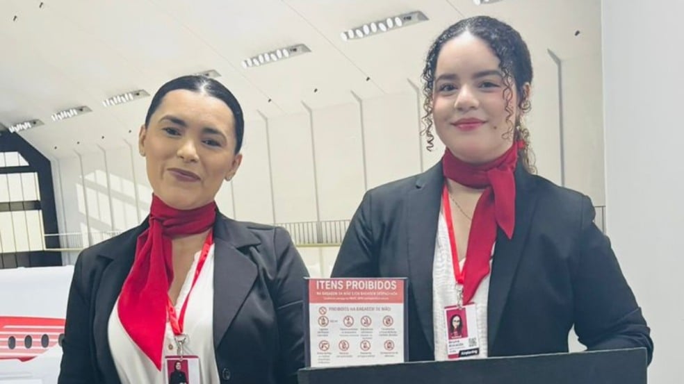 Alunas da primeira turma de agente de aeroporto