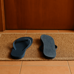 Chinelo virado (Foto: Reprodução)