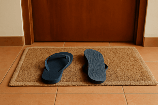 Chinelo virado (Foto: Reprodução)