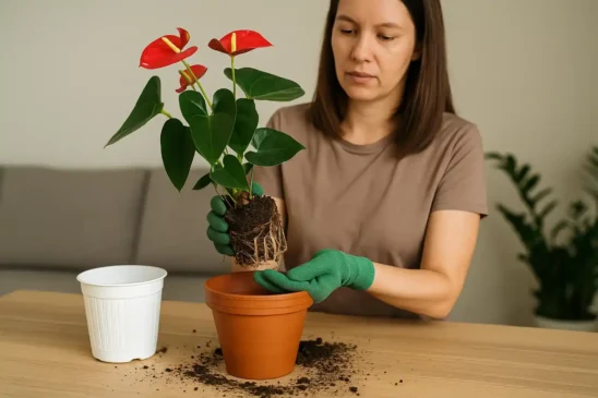 Como fazer muda de antúrio e replantar sem danificar raízes