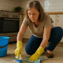 Como limpar piso encardido da cozinha com detergente e vinagre