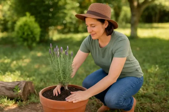 Como plantar lavanda-cítrica em vaso e afastar insetos