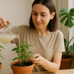 Como usar água de arroz nas plantas sem causar fungos