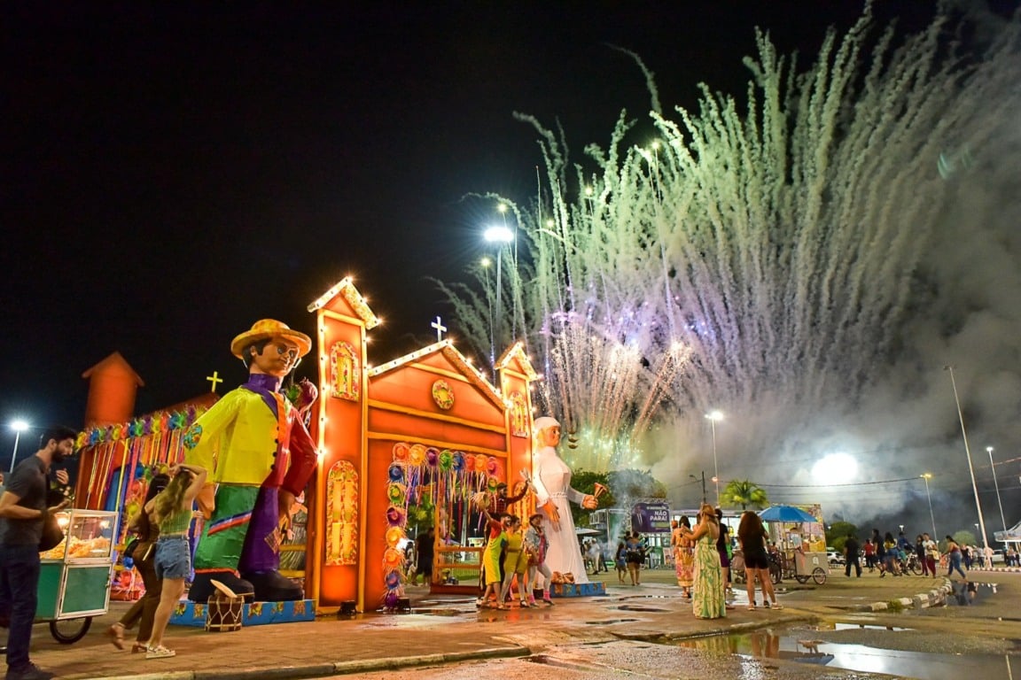 Estrutura do São João no Parque Anauá. (Foto: Divulgação)