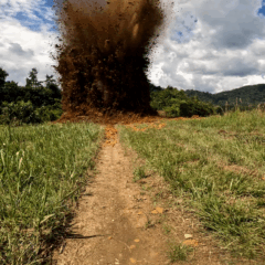 A estrutura conhecida como “Espadim” foi inutilizada por tropas do Comando Operacional Conjunto Catrimani II. Foto: Comando Operacional Conjunto Catrimani II.