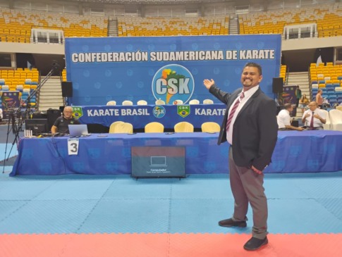 Árbitro roraimense recebe credenciamento Sul-Americano de Karatê. (Foto: Divulgação)