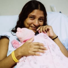 "Foi pouco tempo, mas foi um tempo só nosso”, disse Thays Oliveira, uma das mães que recebeu apoio do projeto. (Foto: Yasmin Denizard)
