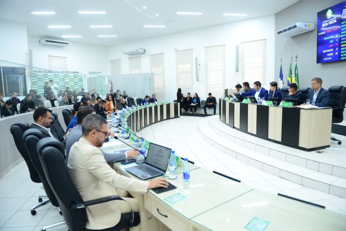 O plenário da Câmara Municipal de Boa Vista nesta sexta-feira O plenário da Câmara Municipal de Boa Vista nesta sexta-feira