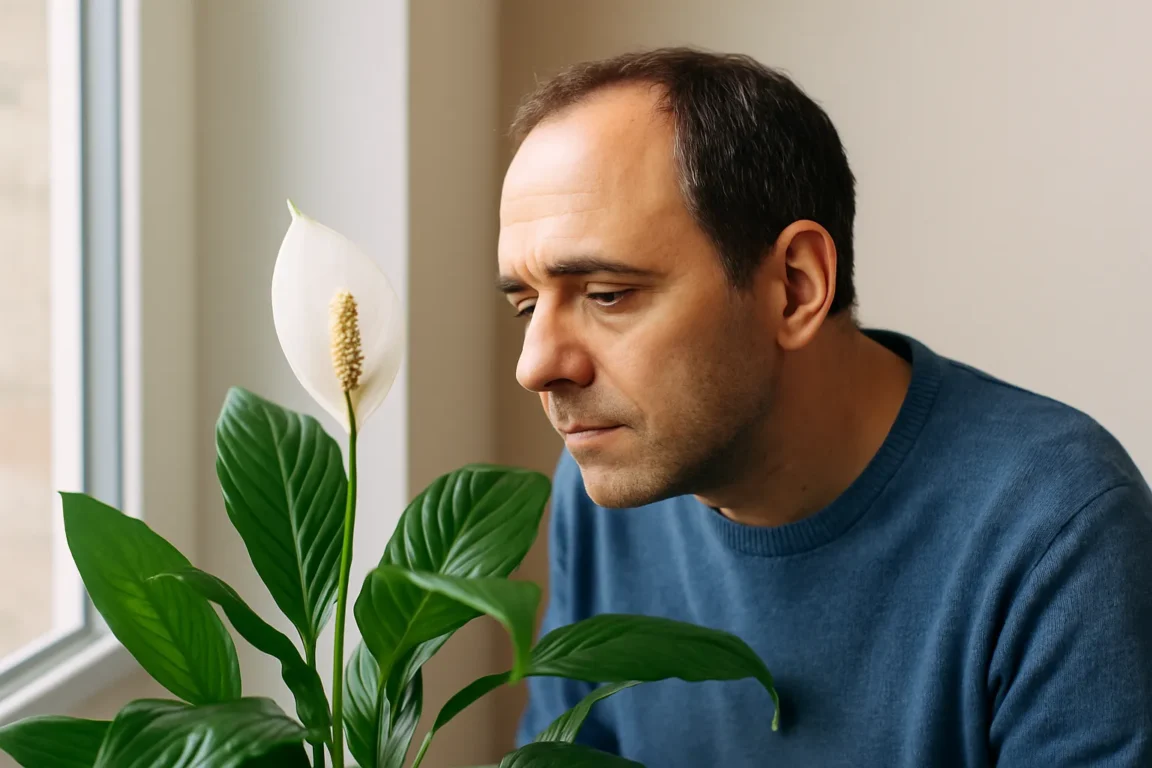 O erro de iluminação que impede o lírio-da-paz de florir de forma plena