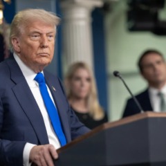 O presidente Donald Trump em pronunciamento na Casa Branca (Foto: White House)