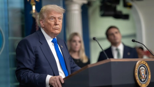 O presidente Donald Trump em pronunciamento na Casa Branca (Foto: White House)