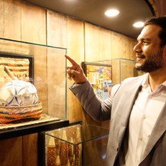 O presidente da CBF, Samir Xaud, no Museu da Seleção Brasileira