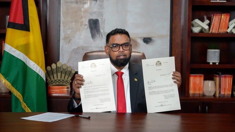 O presidente guianense Irfaan Ali O presidente guianense Irfaan Ali