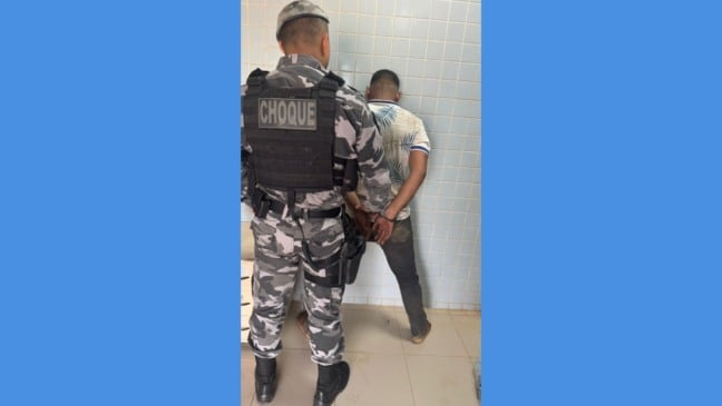 PM prendeu acusado de estuprar mulher e agredir idoso (Foto: Divulgação)