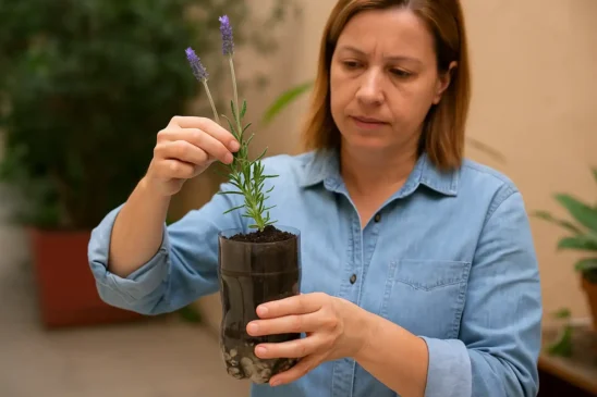 Plantar lavanda em garrafa PET simples e ideal para apartamentos