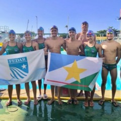 Delegação roraimense de natação conquista sete medalhas em Fortaleza. (Foto: Reprodução/Instagram/@oficialfedar)