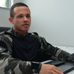 Tenente coronel Lima, comandante do Bope durante entrevista à FolhaBV (Foto: Nilzete Franco/FolhaBV) 