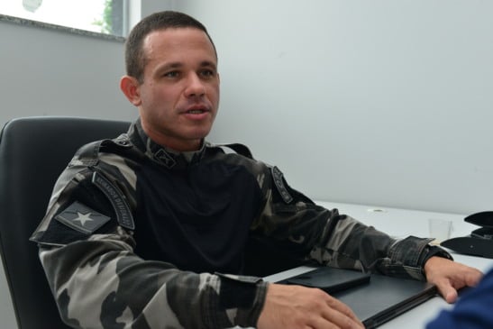 Tenente coronel Lima, comandante do Bope durante entrevista à FolhaBV (Foto: Nilzete Franco/FolhaBV) 