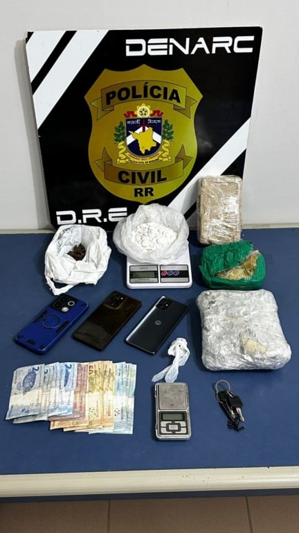 Homem é preso em flagrante portando cocaína, skunk e crack