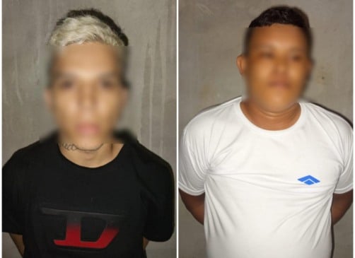 A dupla foi presa em flagrante no bairro Cidade Satélite (Foto: Divulgação) 