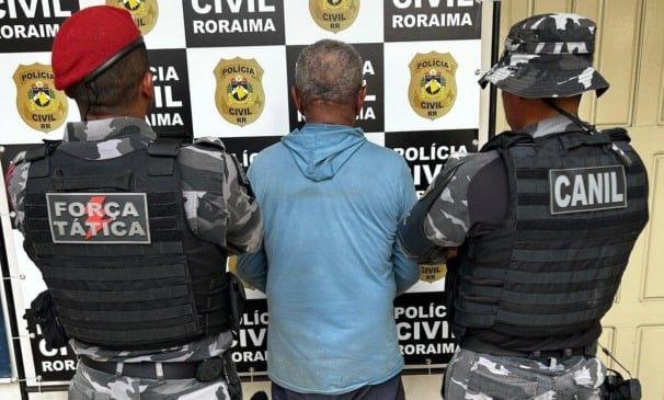 A prisão foi efetuada pela Força Tática com o apoio do Canil (Foto: Divulgação) 