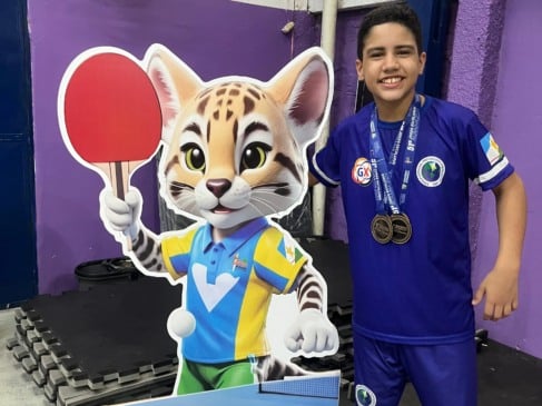 Ythan foi campeão na categoria Mirim, tanto no simples e em duplas. (Foto: Diego Campos/Clube Live TT)