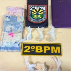 Material apresentado na Delegacia de Polícia (Foto: Divulgação) 