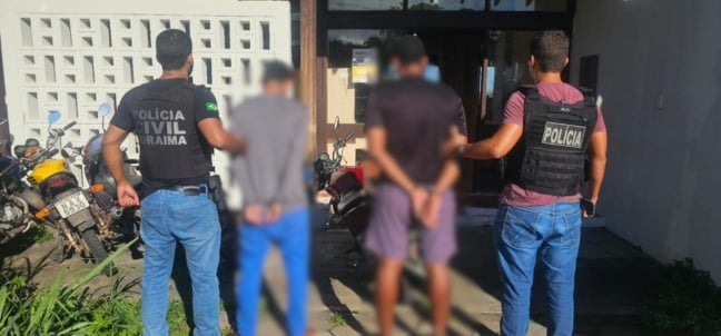 J.S., de 24 anos, e S.F.C.P., de 27, foram presos em flagrante. Foto: PCRR