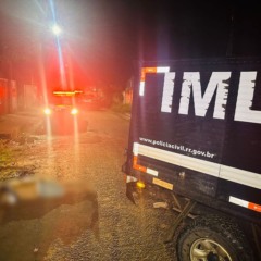 O corpo foi removido pelo rabecão do IML (Foto: Imagens cedidas/Aldenio Soares)