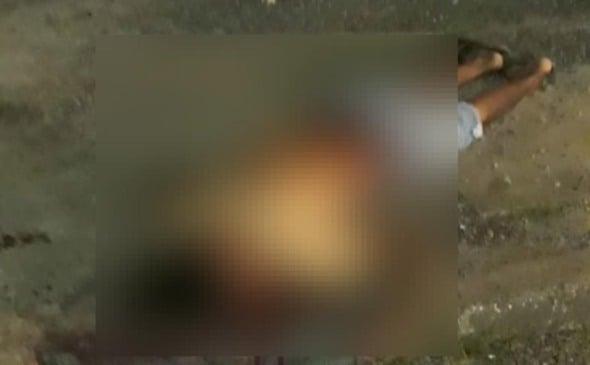 L.G.B. atingido na região das costas e cabeça (Foto: Divulgação) 