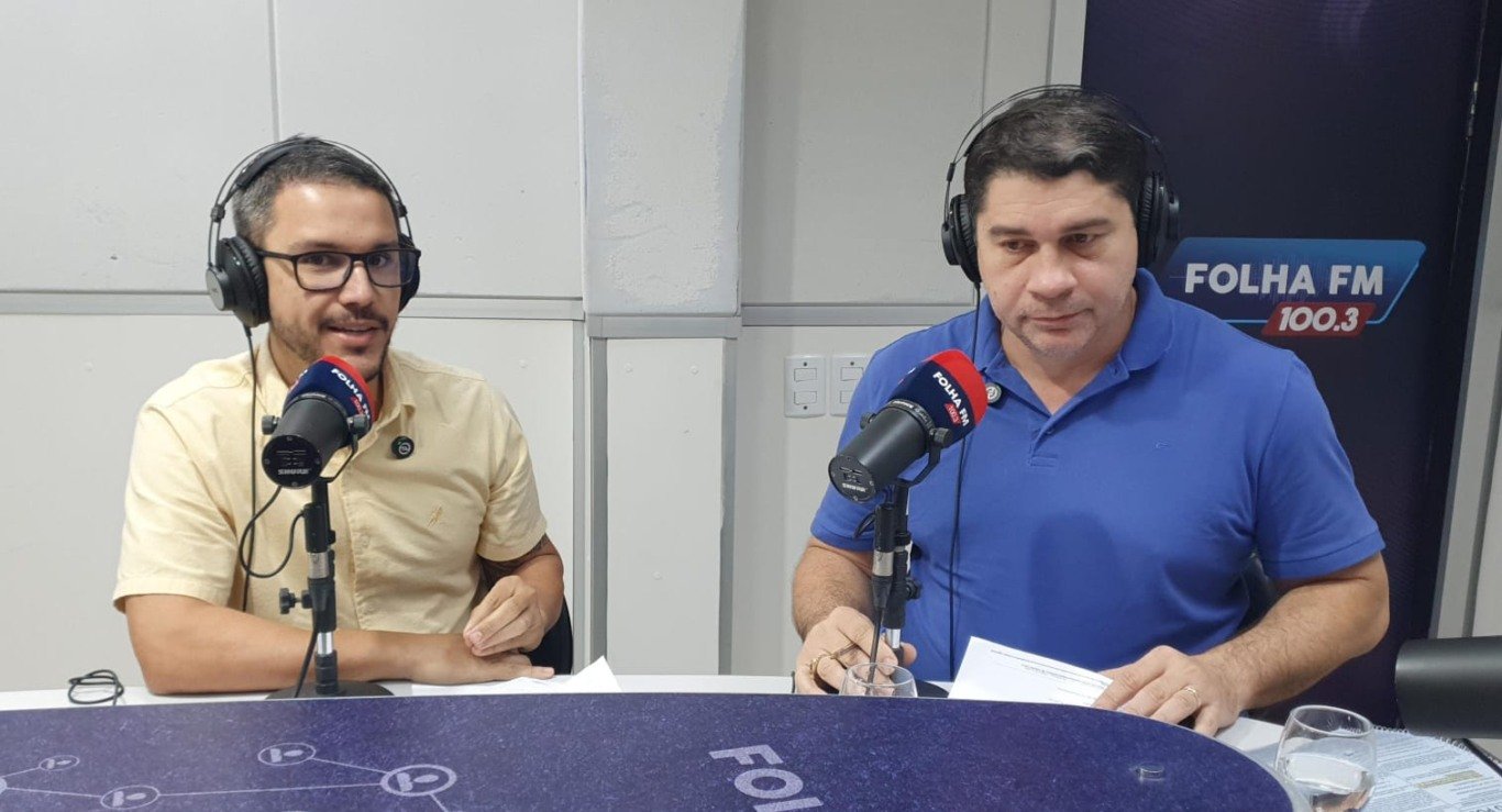Ítalo Otávio e Marcelo Nunes em entrevista ao Agenda da Semana. Foto: estúdio/Folha FM