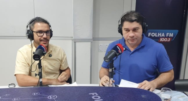 Ítalo Otávio e Marcelo Nunes em entrevista ao Agenda da Semana. Foto: estúdio/Folha FM