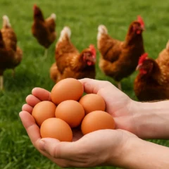 Estudantes pesquisam o que está por trás da qualidade do ovo caipira (Foto: Divulgação)
