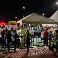 Homem chegou passando mal em uma tenda de academia. Foto: Nilzete Franco/FolhaBV