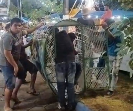 Criança fica ferida após estrutura de roda-gigante ceder em parque de diversões em Rorainópolis