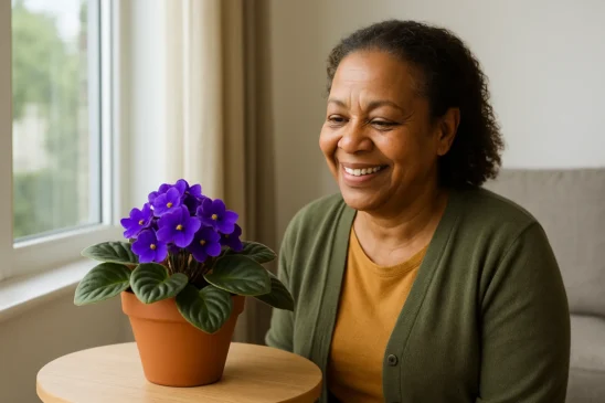 Como posicionar a violeta-africana para estimular mais botões