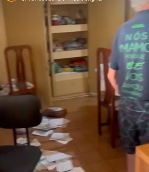 Trecho do vídeo divulgado pelo o parlamentar Flávio Bolsonaro. (Foto: Imagem capturada do vídeo).