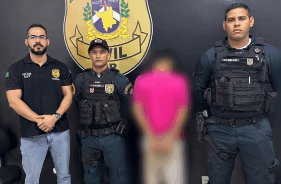 A prisão ocorreu durante uma ação integrada da Polícia Civil de Roraima (PCRR), Polícia Militar (PMRR), Inteligência da Polícia Penal da Sejuc e Força Integrada de Combate ao Crime Organizado (Ficco). (Foto: Divulgação)
