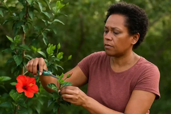 2 podas que fazem o hibisco florescer por mais tempo