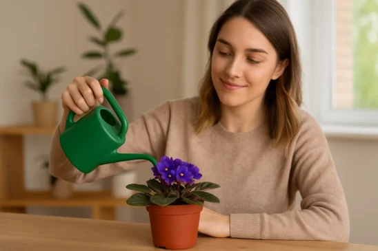 3 formas corretas de regar violeta-africana e evitar fungos